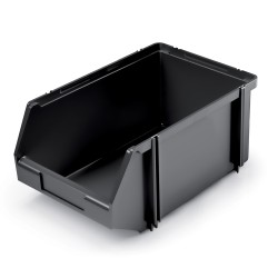 Contenitori a Bocca di Lupo | Sovrapponibili | Colore Nero | in Plastica